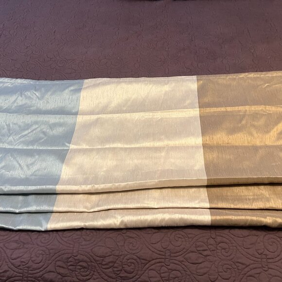 JCP One Polyester Grommet Panel Drapes Curtains Drapery 50x84" Blue Beige Brown - Picture 2 of 7